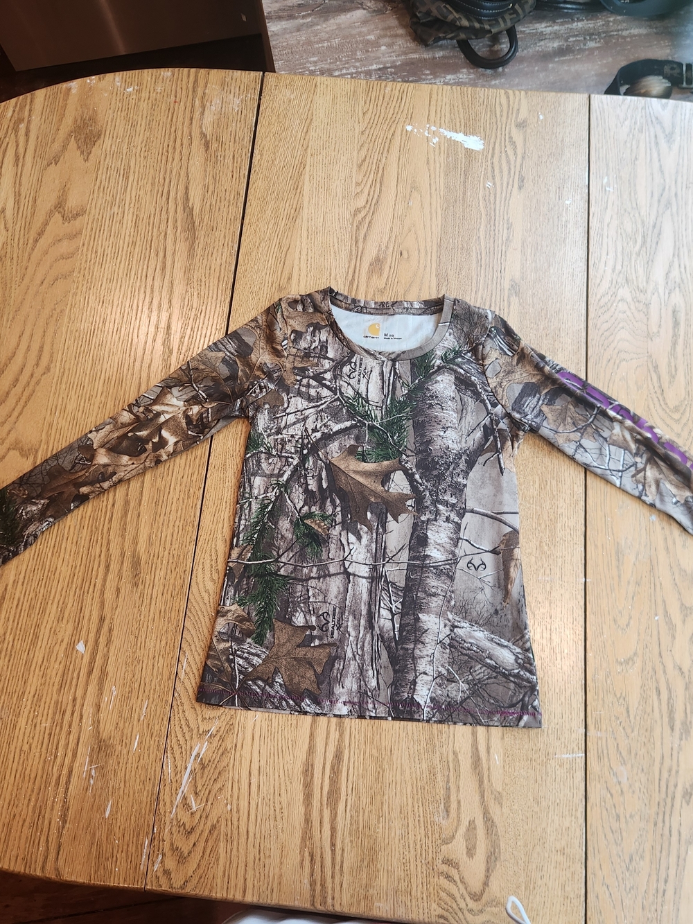 Carhartt Girls Realtree Camo Long-Sleeve Tee - Brown, Green, Gray